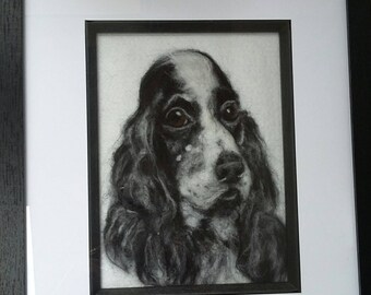 Needle felted Cocker Spaniel 2d picture
