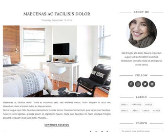 Blogger Template Responsive, Blogger Theme, Premade Blogger Templates, Blogspot Template Minimal, Blogger Blog - Alexis