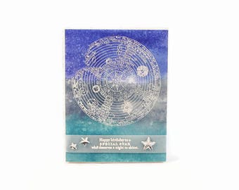 Birthday Card, Constellation, Zodiac Birthday, Astrology Card, Card For Mom, Mother, Friend, Best Friend, Wife, Daughter, Coworker, Boss