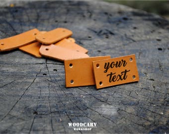 Set of 25 leather tag custom leather tag personalized tag for clothing leather knitting tag garment labels logo tags leather crochet tags