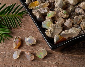 5g Small OPAL Rough - Opal Jewelry Making, Natural Opal Necklace, Wire Wrap Opal Stone, Raw Opal Ring, Fire Opal Earrings, Opal Beads E0216