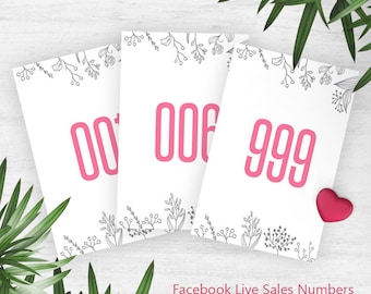 Pink Coloring Lula Normal + Mirrored Live Sales Numbers, Mirrored Tags, Facebook Live Sale Numbers, Instant Download, Facebook Numbers