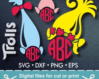 Trolls svg, troll svg, Disney svg, trolls dxf png eps, troll hair svg, cricut files, silhouette files