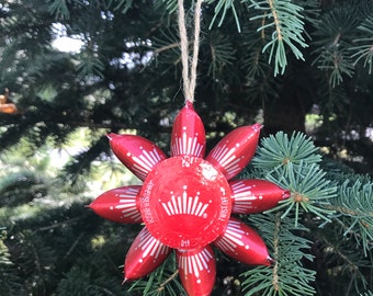Budweiser beer cap Christmas ornament