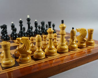 Chess USSR, Soviet chess, wooden chess, grandmaster, chess set, chess game, outdoor game, vintage chess, gift, USSR, wooden chess set, 70s
