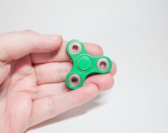 Mini Fidget Spinner - Custom Colors 3D Printed Mini Tri Spinner - hand spinner desk toy nano - adhd stress relief and focus