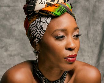 African Patchwork Headscarf