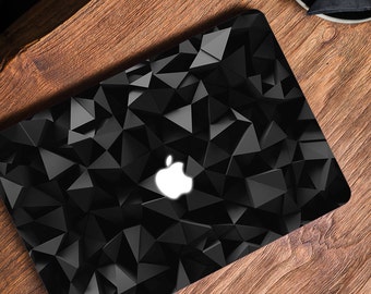 Black Macbook Laptop Decal Macbook Skin 3D poly Macbook Decal Macbook Air Skin Macbook Pro Skin Macbook Pro Decal Macbook Retina Decal Black