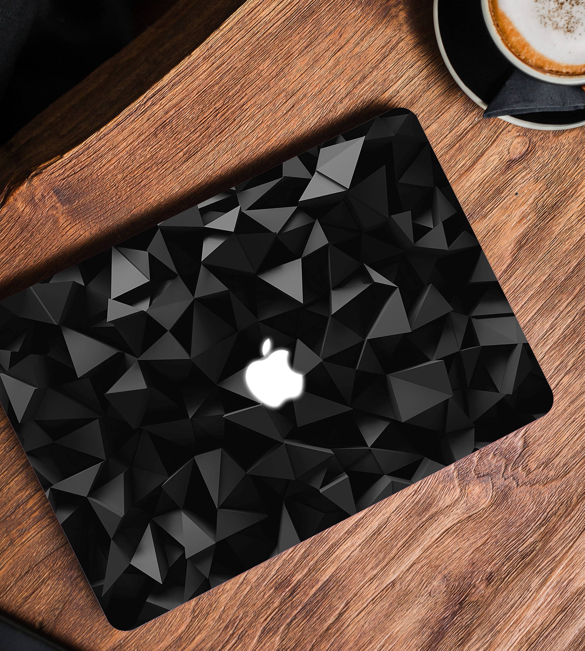 Black Macbook Laptop Decal Macbook Skin 3D poly Macbook Decal