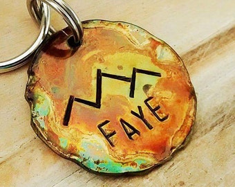 Large Dog Tags - Pet ID Tags - Cat Tag - Pet Accessories - Collar Tags - Pets - Pet Tag - Metal ID - Custom ID Tag - Mountains