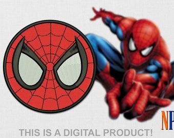 Spiderman Patch machine embroidery design. Marvel Superhero embroidery. Embroidery file