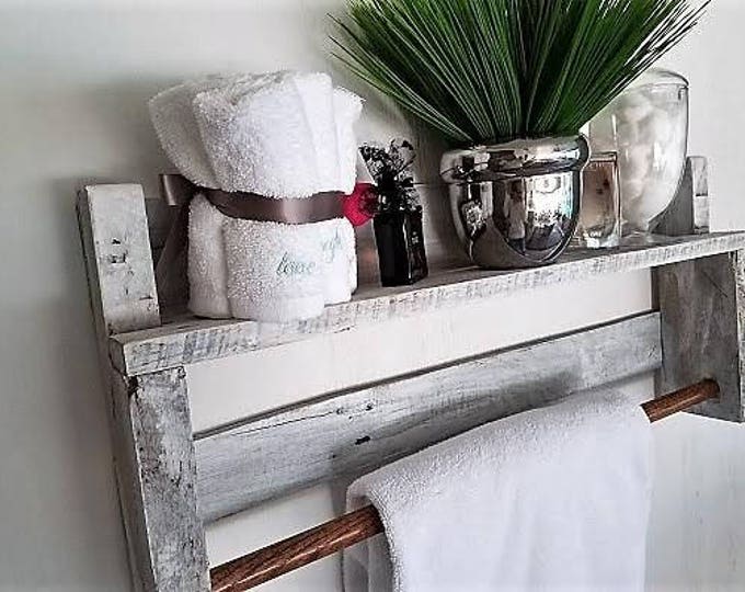 Reclaimed Wood Towel Rack-Pallet Wood-HandCrafted-HandMade-Farmhouse chic-Bathroom towel Rack-Rustic Towel Rack