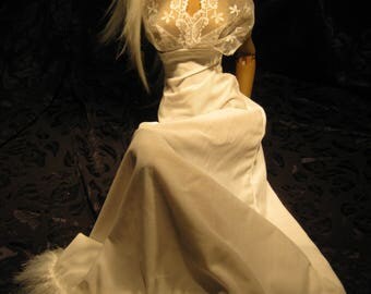 fur night gown