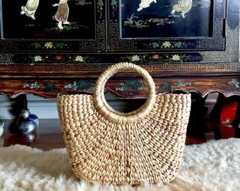 Ahava Small Handwoven Straw Bag,Straw Beach Tote,Straw Handbag,Straw Bag,Beach Basket,Basket Purse,Straw Summer Market Bag,Straw Bag Basket
