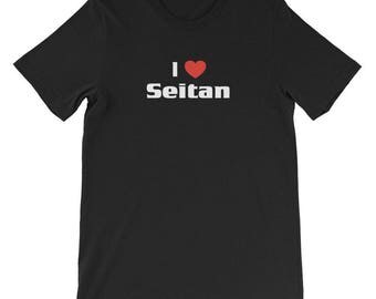I Love Seitan Shirt Funny Vegetarian Vegan Tee