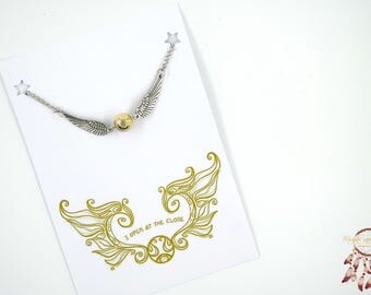 Harry Potter bracelet | snitch bracelet, harry potter, quidditch, minimalist bracelet, gift, quote card, cosplay, cosplay bracelet, gold