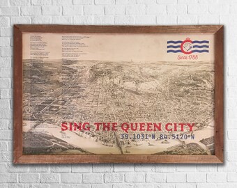 Sing The Queen City Print + Frame