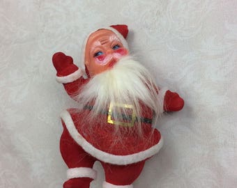 Vintage SANTA CLAUS 7" Tall PLASTIC Christmas Figure
