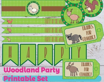 Woodland printable | Etsy