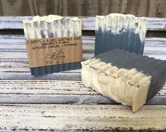 Goat Milk Soap Pore Cleansing with Activated Charcoal & Peppermint