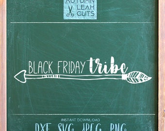 Black Friday Tribe - Arrow -- SVG, PNG, Jpeg, DXF cut file for Silhouette, Cricut - Instant Download Clipart - Black Friday Shirt Design