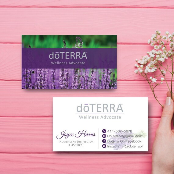 Doterra Business Card Custom Doterra Business Card Custom