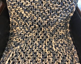 Knit Blanket: Jessie's Blue