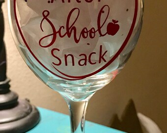After school snack wine glass