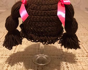 crochet Cabbage patch doll hat, cabbage patch doll wig,cabbage patch costume