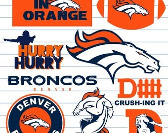 Denver Broncos SVG files, Silhouette files, CriCut, Vector files, Sports