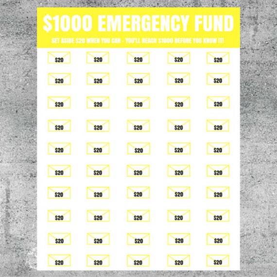 chart title format Emergency Printable Emergency Fund Tracker Builder Fund