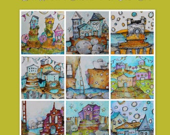 E-Course: Class now open! Zen Houses Online acrylic painting workshop with Jodi Ohl