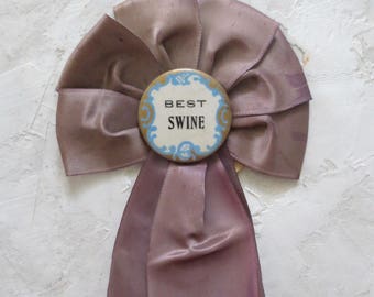 Country Fair Ribbon "Best Swine" 1967