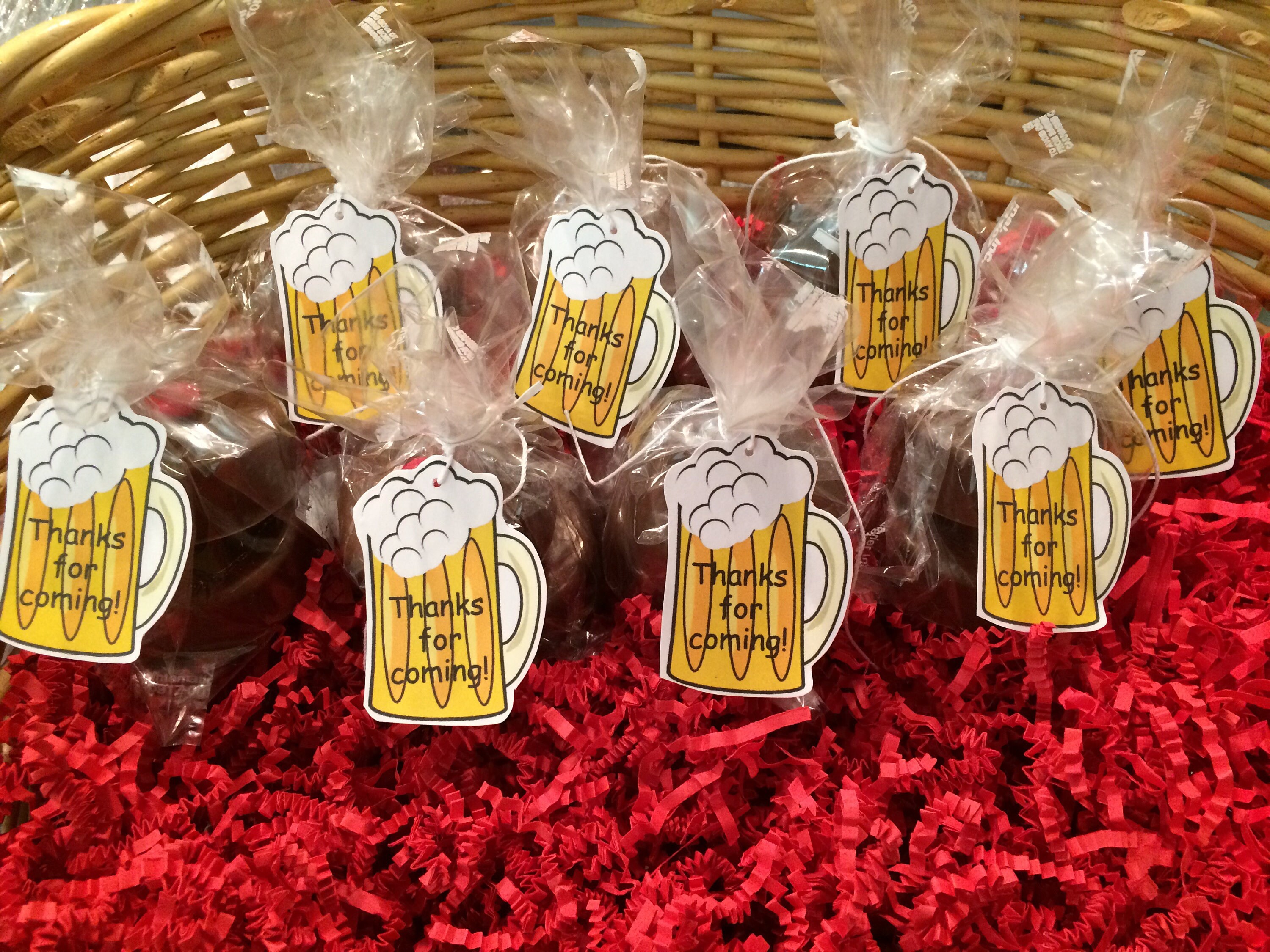 12 BEER MUG Favor TAGS / / Thanks for Coming / Wedding Bridal