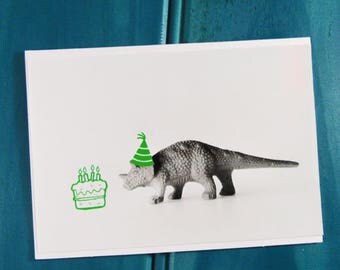 Feeling Green Dinosaur Blank Greeting Card