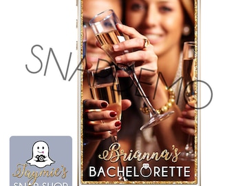 Bachelorette Party SnapChat Filter - Personalized Gold Glitter Geofilter