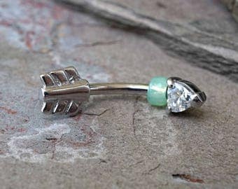 Silver Arrow Rook Earring Daith Piercing Eyebrow Ring