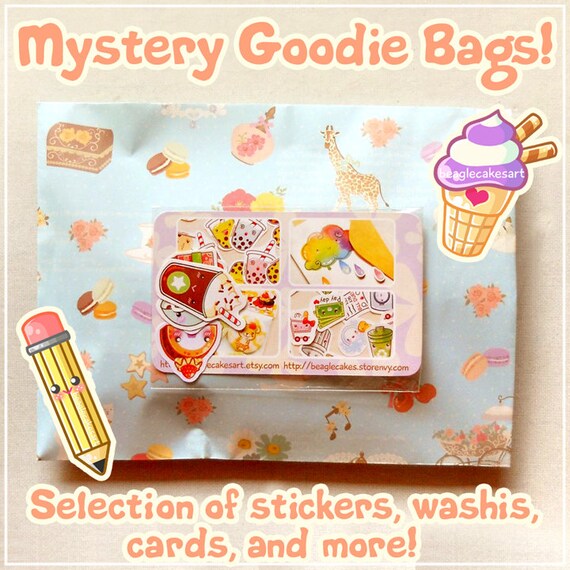 Items similar to Mystery Goodie Bag, Stationery, Goody Bag, Gift for
