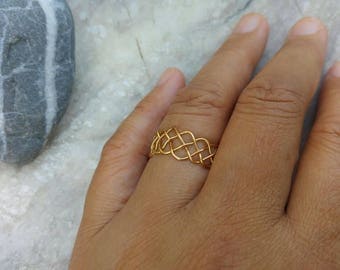 Celtic Braided ring. Wire weave ring. Wirework jewelry. Weave ring band. Wide celtic ring. Israel jewelry. Custom finish. Size 5 - 9 US