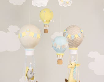 Hot Air Balloon Baby Mobiles Whimsical Nursery by sunshineandvodka