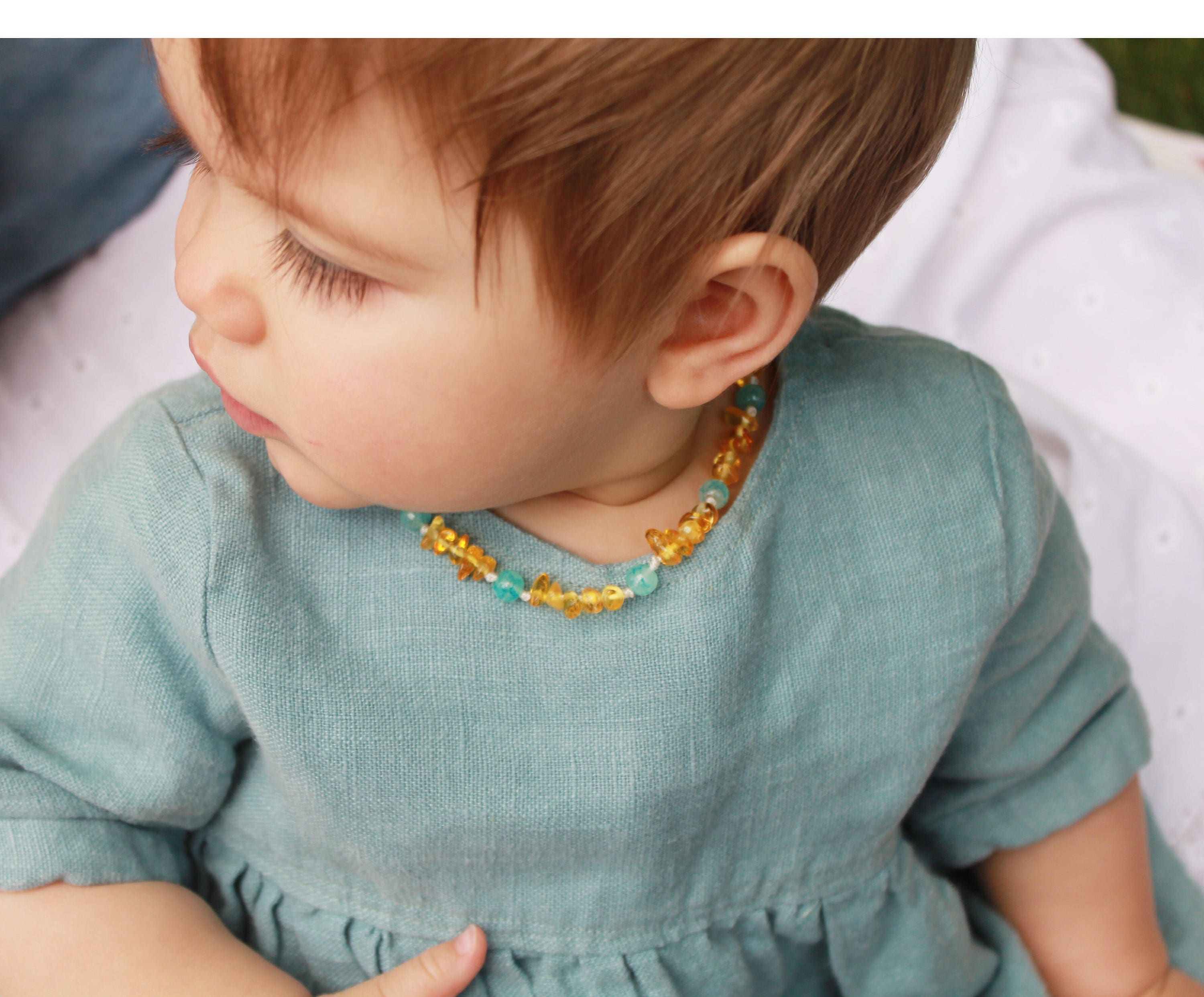 Baby Amber Teething Necklace Teething Necklace Amber