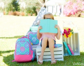 Marlee Viv & Lou® Backpack and Lunch Bag Combo, Girls Backpack, Girls Lunch Bag, Monogram Backpack, Monogram Backpack, Marlee Backpack
