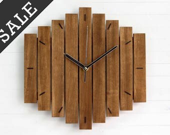 SALE - Wall Clock, Industrial Wall Clock, Large Clock, BIG ROMB Clock, Decorative Wall Clock, Oversized Clock, Steampunk Wall Clock