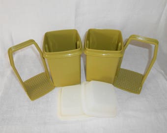 Tupperware Pic-A-Deli Containers in Avocado Green (2)