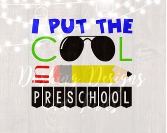 DIGITAL DOWNLOAD first day of school - preschool shirt - preschool svg - back to school svg - png files - 1st day of school