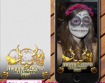 Halloween Party Snapchat Geofilter, Skulls Geofilter, Squad Goals, Spooky Snapchat Geofilter, Scary Snapchat geofilter