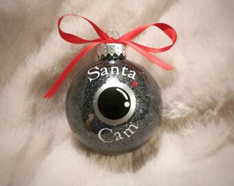 Santa Cam Ornament, Santa Camera Ornament
