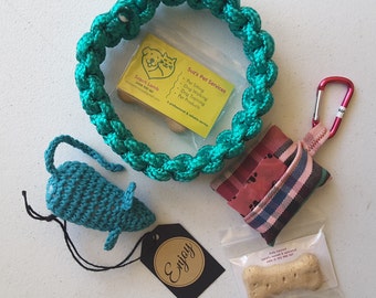 Ring Tug Toy - Handmade Rope Puppy Toy Dog Toy