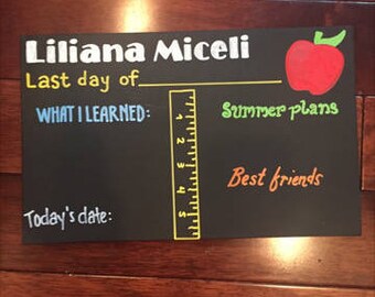 Last Day of School Chalkboard, Last Day of School Photo, Yearly School Pictures, Last Day of School Picture, Last Day of School