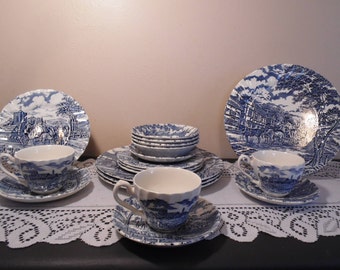 royal mail dinnerware ware transferware myott staffordshire setting england antique fine table